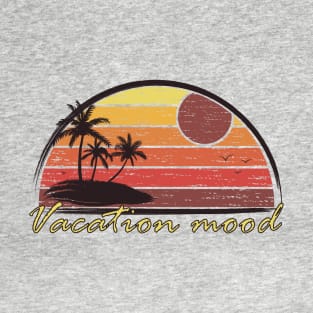 Vintage tropical vacation mood in orange T-Shirt